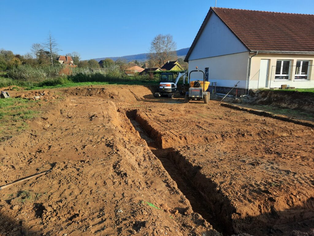 Fouilles de la construction de la nouvelle mairie - Bonnay